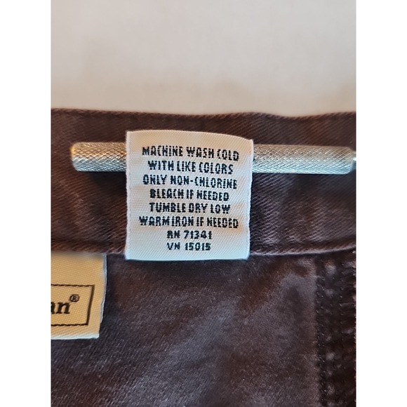 VTG LL Bean Midi Skirt A-Line Cottage Preppy Dark Academia Zip Brown Sz Women 12 - Picture 9 of 9